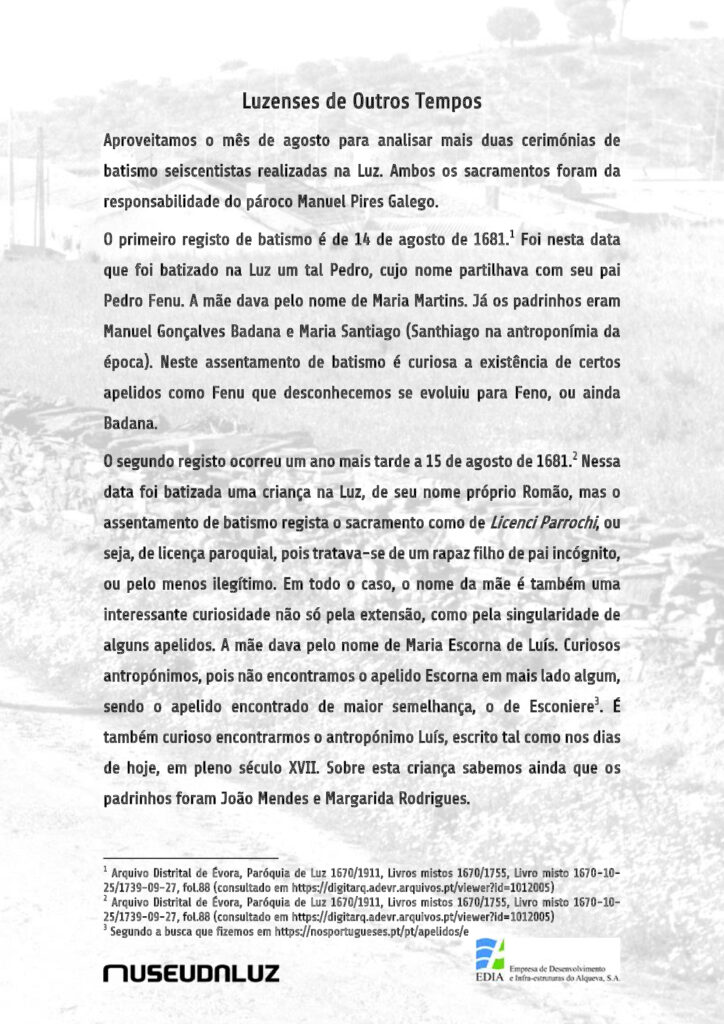 Luzenses de Outros Tempos – artigo nº 17