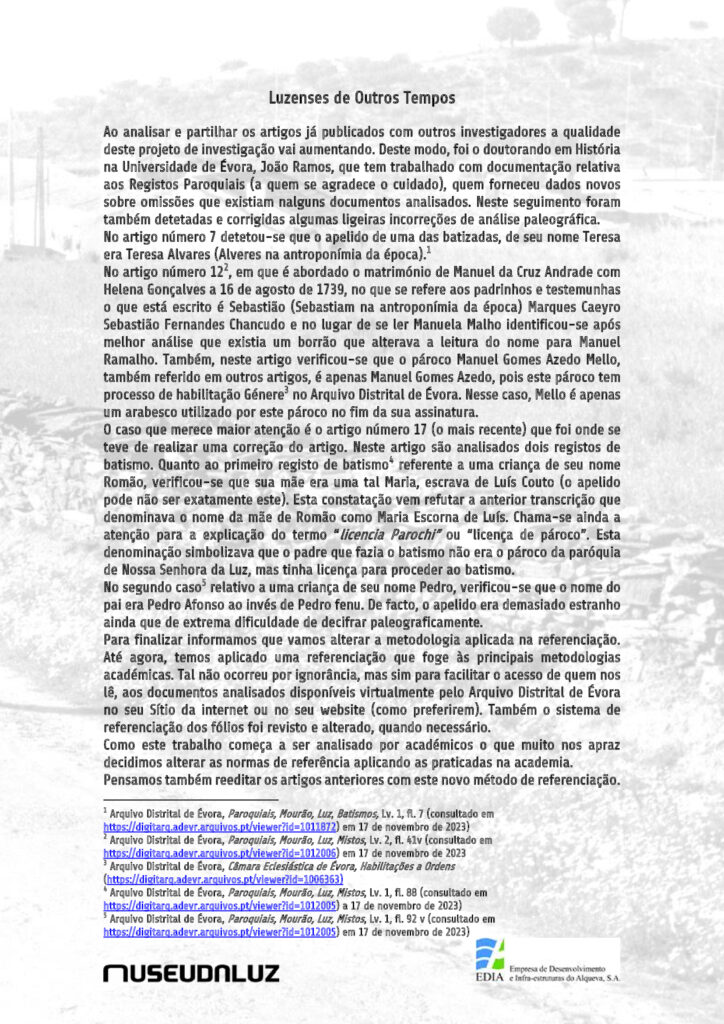 Luzenses de Outros Tempos – artigo nº 18