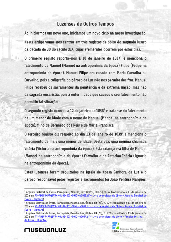 Luzenses de Outros Tempos – artigo nº 24