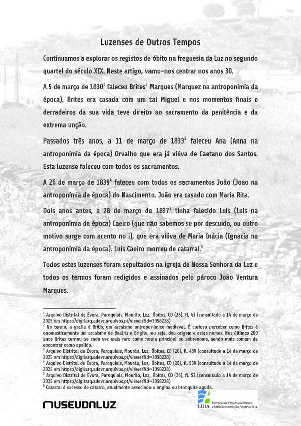 Luzenses de Outros Tempos – artigo nº 26