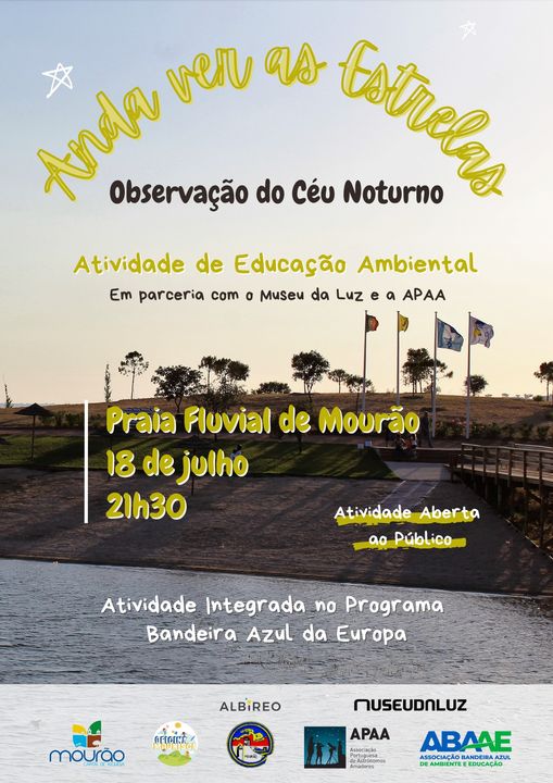 Go see the stars – observing the night sky on the river beach of Mourão – July 18, 2024
