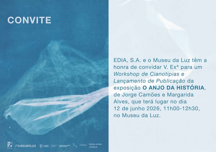 Workshop de Cianotipias e lançamento de publicação – exposição “O anjo da história” – 12 junho 2026